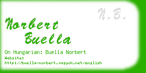 norbert buella business card